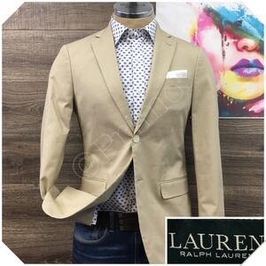 RALPH LAUREN Mens Cotton Blazer Sport Coat Casual Jacket Size 36R Classic Suit